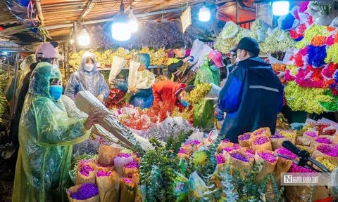 Chợ hoa Quảng An nhộn nhịp ngày Valentine
