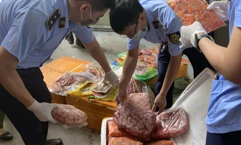 QLTT Hà Nội thu giữ 10 tấn nội tạng đông lạnh đã bốc mùi hôi thối