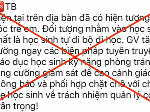 Cơ quan Công an khẳng định: Tin đồn ‘bắt cóc trẻ em’ tại quận Hoàng Mai là bịa đặt !