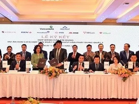 Lễ ký kết Hợp đồng cấp tín dụng 35 nghìn tỷ đồng cho Dự án Khu liên hợp sản xuất gang thép Hòa Phát Dung Quất 2