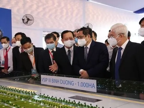 Thủ tướng Phạm Minh Chính dự lễ khởi công khu công nghiệp VSIP 3 tại tỉnh Bình Dương