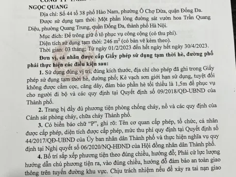 Người dân bất bình vì doanh nghiệp tư nhân được cấp phép trông giữ xe tại khu vực vườn hoa Trần Quang Diệu (?!)