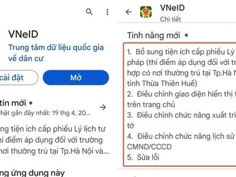 Có gì mới trên ứng dụng VNeID phiên bản cập nhật?