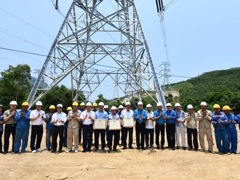 Khen thưởng đột xuất các đơn vị hoàn thành dựng cột, kéo dây 6 khoảng néo đầu tiên của dự án đường dây 500kV mạch 3