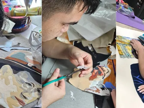 Chung tay "xây nhà mới" cho người khuyết tật từ dự án Những bức chân dung từ lụa vụn