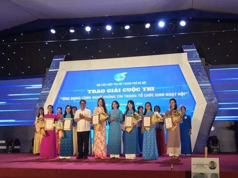 Đạt giải cấp thành phố cuộc thi ” Ứng dụng CNTT trong tổ chức sinh hoạt Hội“