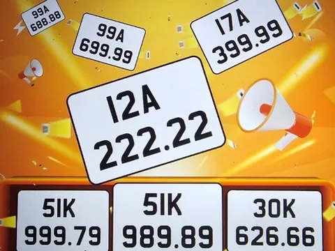 Phê duyệt đấu giá biển số xe ô tô lần thứ 4 với gần 340.000 biển số