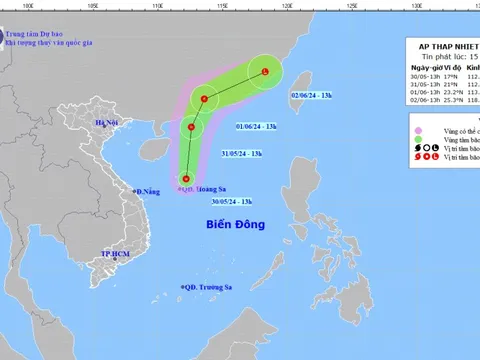 Xuất hiện áp thấp nhiệt đới đầu tiên mùa mưa bão năm 2024