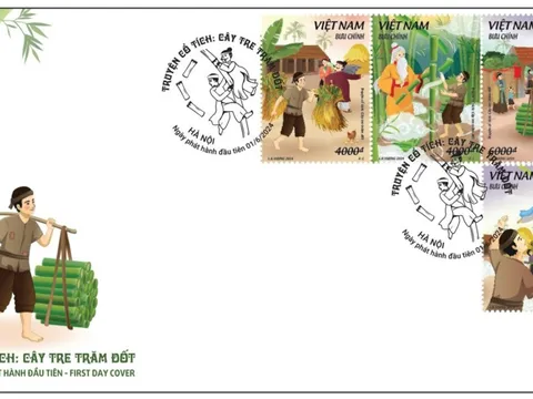 Phát hành bộ tem 'Truyện cổ tích Viêt Nam: Cây tre trăm đốt'