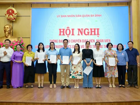 Quận Ba Đình, Hà Nội: Kiện toàn nhân sự trường THCS Giảng Võ 2