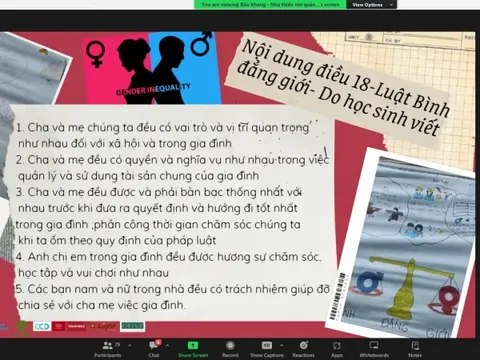 Trẻ em tìm hiểu về luật bình đẳng giới