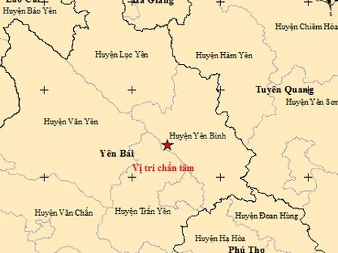 Động đất 3 độ Richter tại Yên Bái