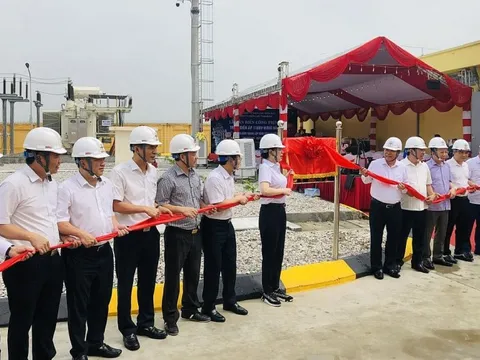 EVNNPC gắn biển công trình TBA 110kV Hưng Hà và nhánh rẽ