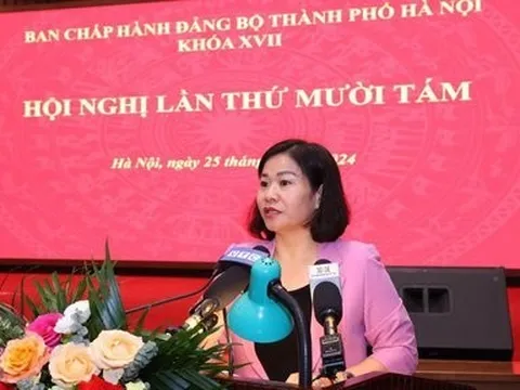 Bà Nguyễn Thị Tuyến được phân công điều hành Thành ủy Hà Nội