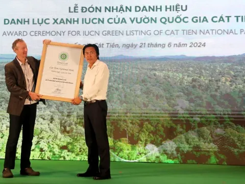 Vườn Quốc gia Cát Tiên nhận danh hiệu Danh lục Xanh IUCN: Bước tiến lớn trong công tác bảo tồn thiên nhiên