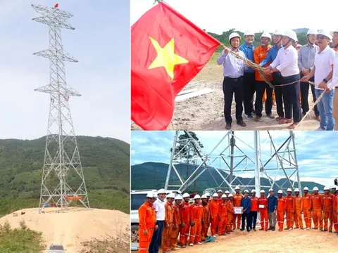 Ngành điện miền Trung về đích sớm trong hỗ trợ thi công đường dây 500 kV mạch 3