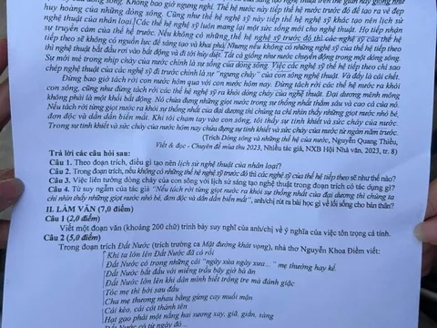 Tác phẩm Đất nước vào đề thi tốt nghiệp THPT môn Ngữ văn