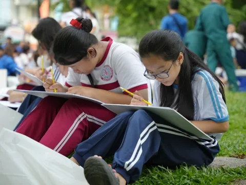 Hơn 500 em thiếu nhi tham dự Cuộc thi vẽ tranh “Em vẽ sắc màu tình nguyện”