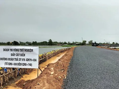 Mở rộng thí điểm cát biển đắp nền đường cao tốc Hậu Giang-Cà Mau