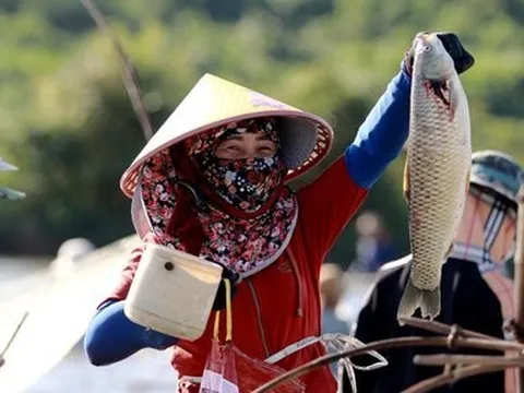 Lễ hội bắt cá Vực Rào thu hút hàng trăm người tham gia