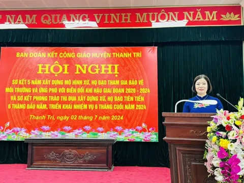 Tiếp tục xây dưng mô hình “Xứ, Họ đạo tham gia bảo vệ môi trường, ứng phó với biến đổi khí hậu”