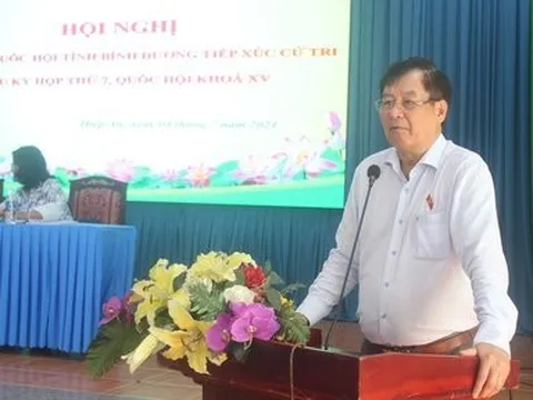 Đoàn ĐBQH tỉnh Bình Dương ghi nhận ý kiến đóng góp của cử tri