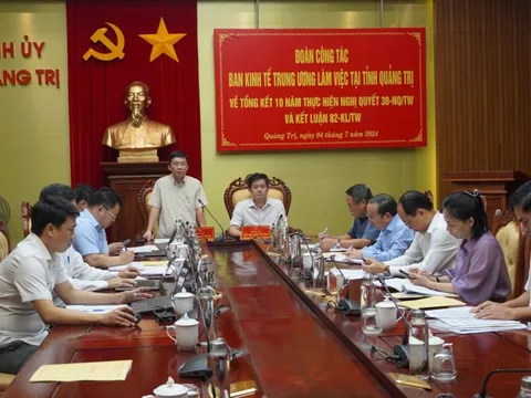 Ban Kinh tế Trung ương làm việc với Quảng Trị về sắp xếp, đổi mới các công ty nông, lâm nghiệp