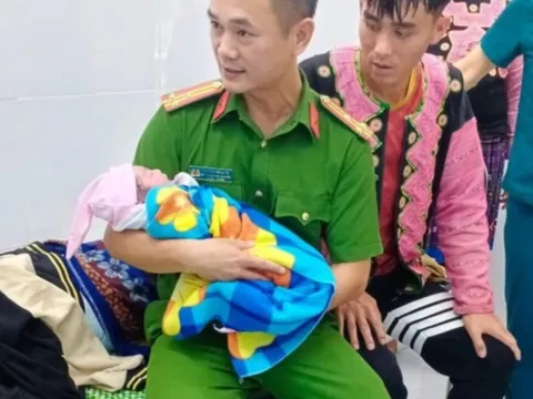 Phó trưởng công an huyện đỡ đẻ giúp thiếu phụ sinh con an toàn
