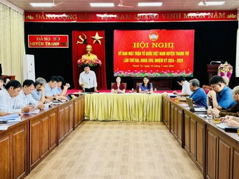 UBMTTQ Việt Nam huyện Thanh Trì khóa XVII, nhiệm kỳ 2024-2029 tổ chức hội nghị lần thứ 2
