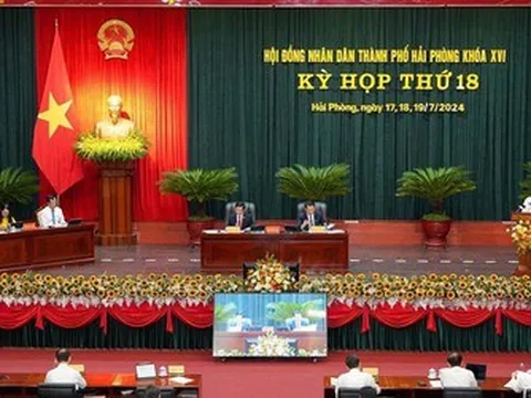 Chủ tịch Quốc hội Trần Thanh Mẫn dự Kỳ họp thứ 18 HĐND Tp.Hải Phòng