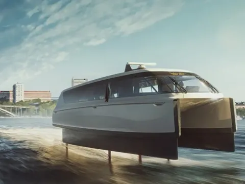 Thử nghiệm “phà bay” chạy bằng điện, lướt êm ru trên mặt nước