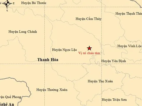 Động đất 4,1 độ tại huyện Ngọc Lặc, Thanh Hóa