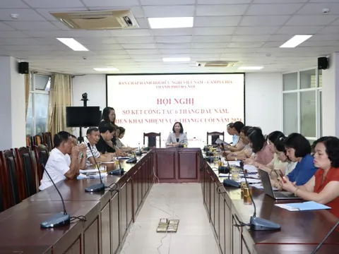 Hội Hữu nghị Việt Nam-Campuchia Hà Nội sơ kết công tác Hội 6 tháng đầu năm và triển khai nhiệm vụ 6 tháng cuối năm 2024