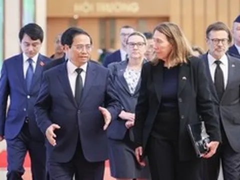 Thủ tướng tiếp Chủ tịch Thượng viện Australia đến dự lễ tang Tổng Bí thư Nguyễn Phú Trọng