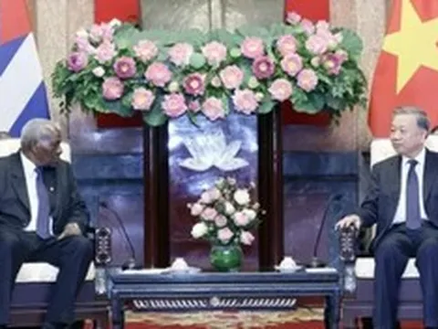 Chủ tịch nước Tô Lâm tiếp Chủ tịch Quốc hội Cuba sang dự Quốc tang