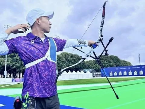 Cung thủ Lê Quốc Phong xếp hạng 47 vòng xếp hạng môn bắn cung tại Olympic