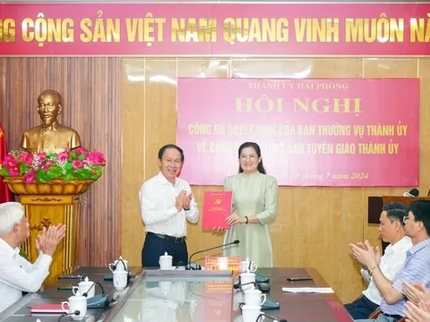 Hải Phòng: Bổ nhiệm lãnh đạo Ban Tuyên giáo Thành ủy
