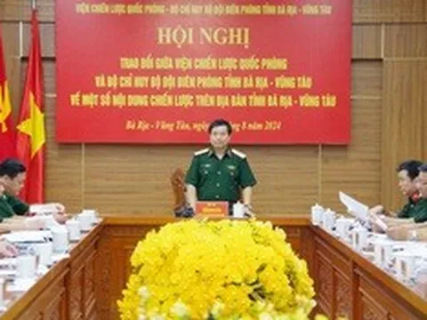 Viện Chiến lược Quốc phòng làm việc tại Bộ đội Biên phòng tỉnh Bà Rịa - Vũng Tàu