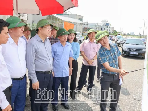 Thường trực Tỉnh ủy Nam Định kiểm tra tiến độ một số dự án đầu tư xây dựng trọng điểm