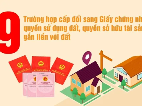 Infographics: 9 trường hợp cấp đổi "Sổ đỏ" từ 1/8