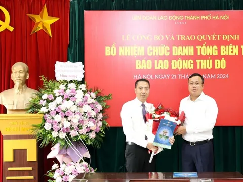 Ông Nguyễn Văn Bình được bổ nhiệm làm Tổng Biên tập Báo Lao động Thủ đô