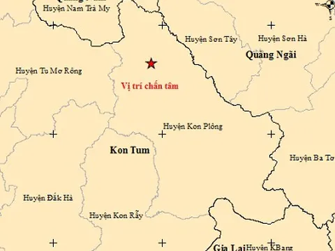 Động đất 4,2 độ tại Kon Tum, nhiều nơi cảm nhận rung lắc