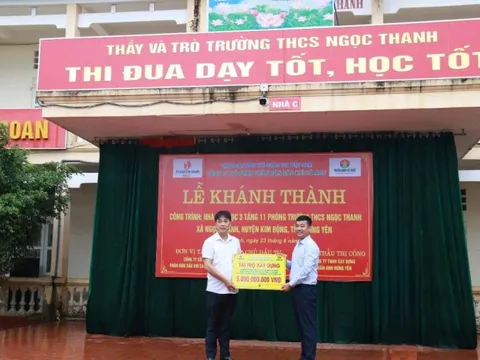 Phân bón Cà Mau tài trợ 5 tỷ đồng xây dựng trường học tại Hưng Yên