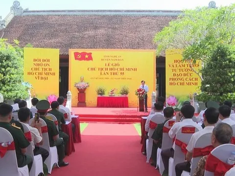 Trang trọng Lễ giỗ Chủ tịch Hồ Chí Minh lần thứ 55 tại Nghệ An