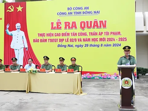 Công an Đồng Nai ra quân bảo đảm an ninh trật tự dịp Lễ 2/9 và năm học mới