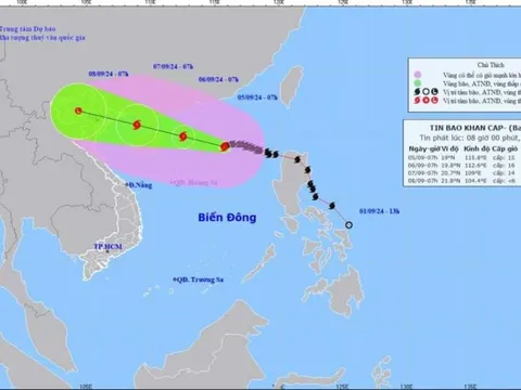 Bão số 3 đạt cường độ gió mạnh nhất từ trưa 7/9