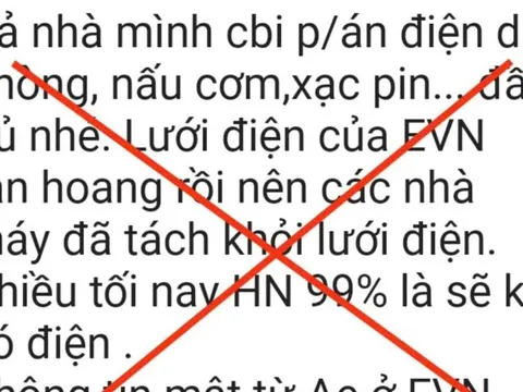 "Cắt điện tại Hà Nội" là tin thất thiệt