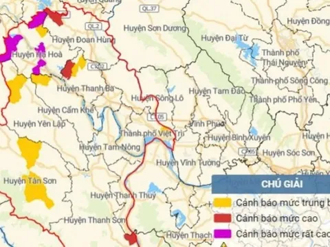 Cập nhật danh sách điểm có nguy cơ xảy ra lũ quét, sạt lở đất đá tỉnh Phú Thọ