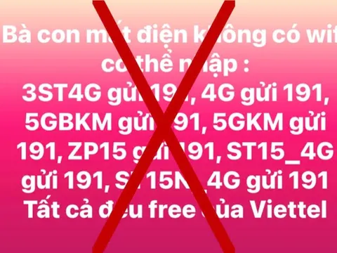 Thông tin giả mạo về các cú pháp khôi phục mạng khi mất wifi