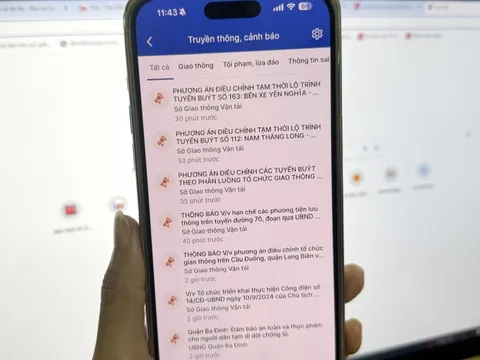 Hà Nội cập nhật thông tin mưa lũ sau bão trên ứng dụng iHanoi